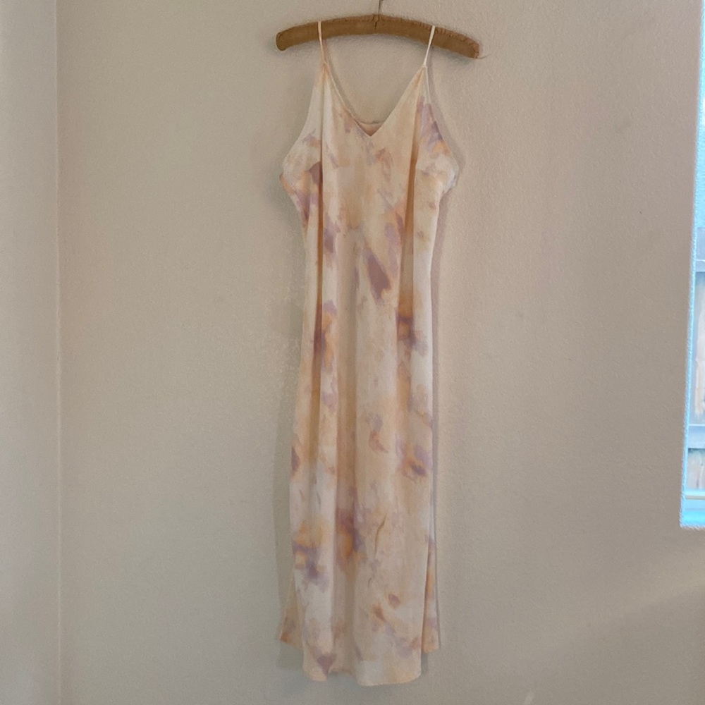Romantic watercolor print dress